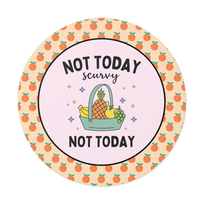 Funny History Sticker: Not Today Scurvy