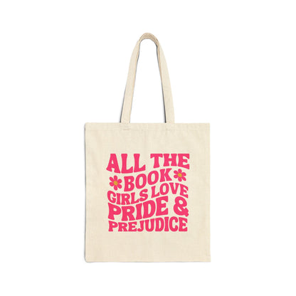 Funny Jane Austen Tote Bag for Reader Who Loves Pride and Prejudice
