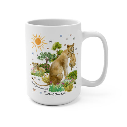 Funny Mama Coffee Mug with Lions