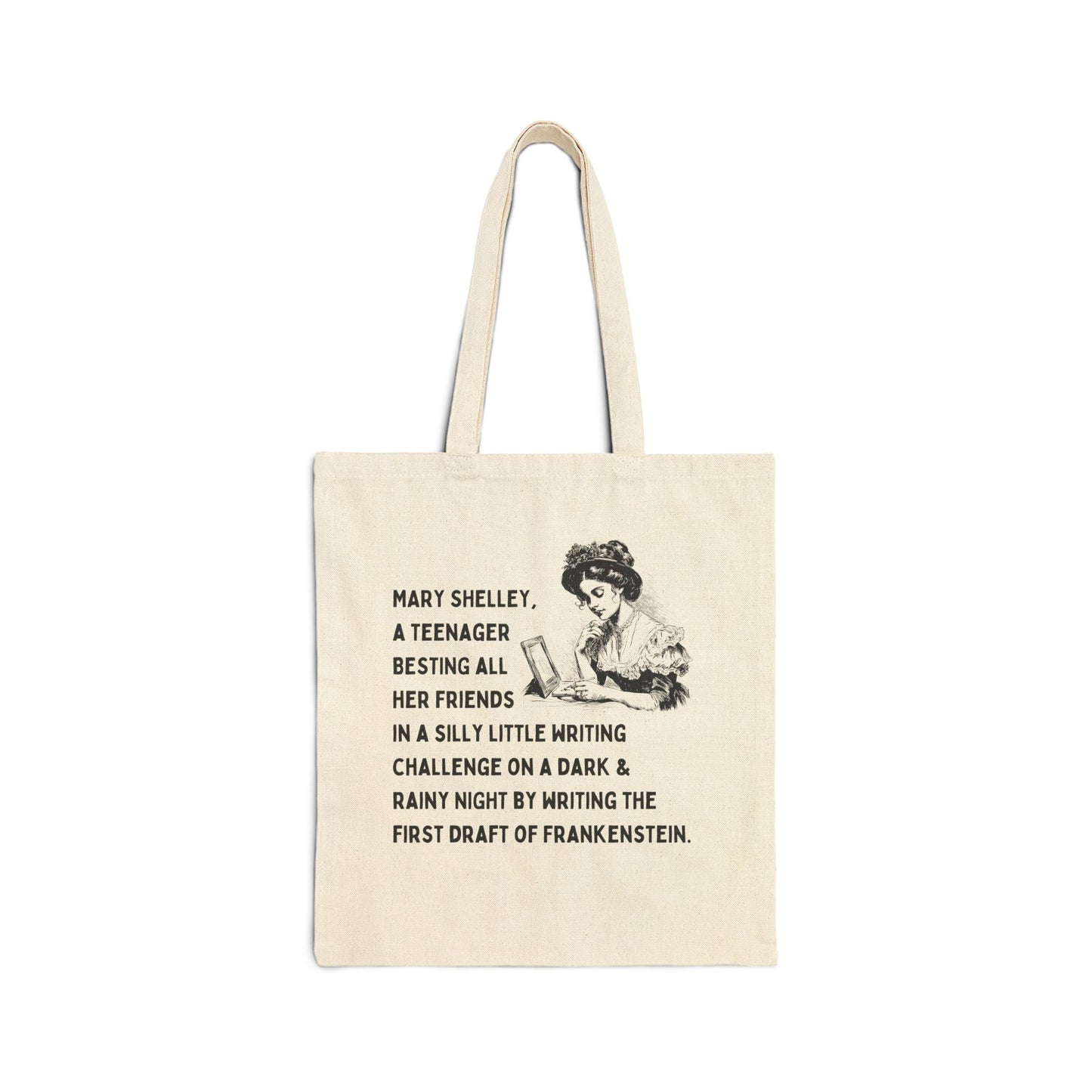 Funny Mary Shelley Tote Bag for English Major or Classic Literature Professor
