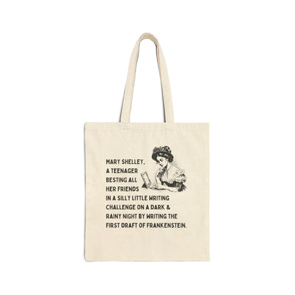 Funny Mary Shelley Tote Bag for English Major or Classic Literature Professor