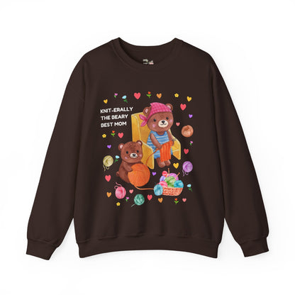 Kniterally The Beary Best Mom Sweatshirt