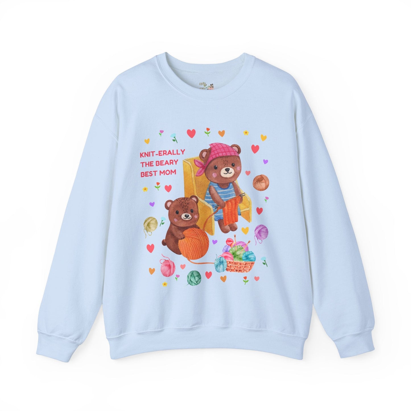 Kniterally The Beary Best Mom Sweatshirt