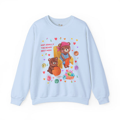 Kniterally The Beary Best Mom Sweatshirt