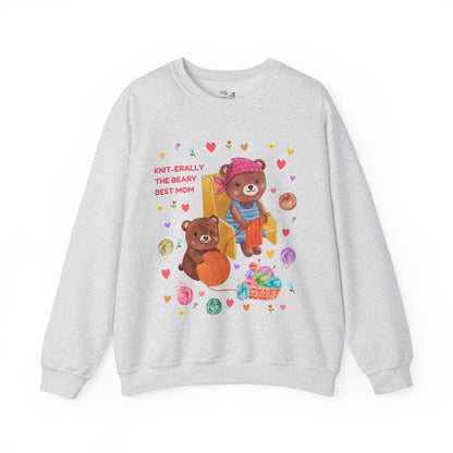 Kniterally The Beary Best Mom Sweatshirt