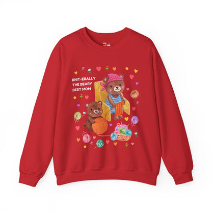 Kniterally The Beary Best Mom Sweatshirt