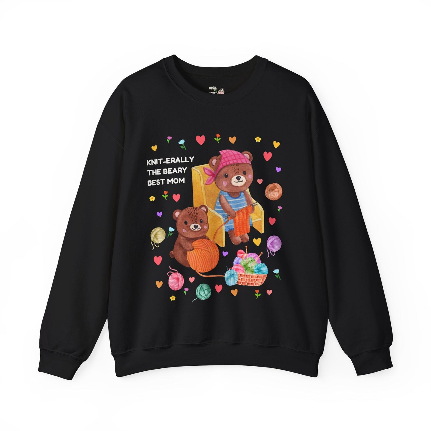 Kniterally The Beary Best Mom Sweatshirt