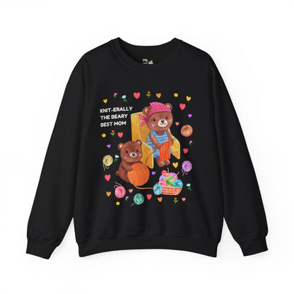 Kniterally The Beary Best Mom Sweatshirt