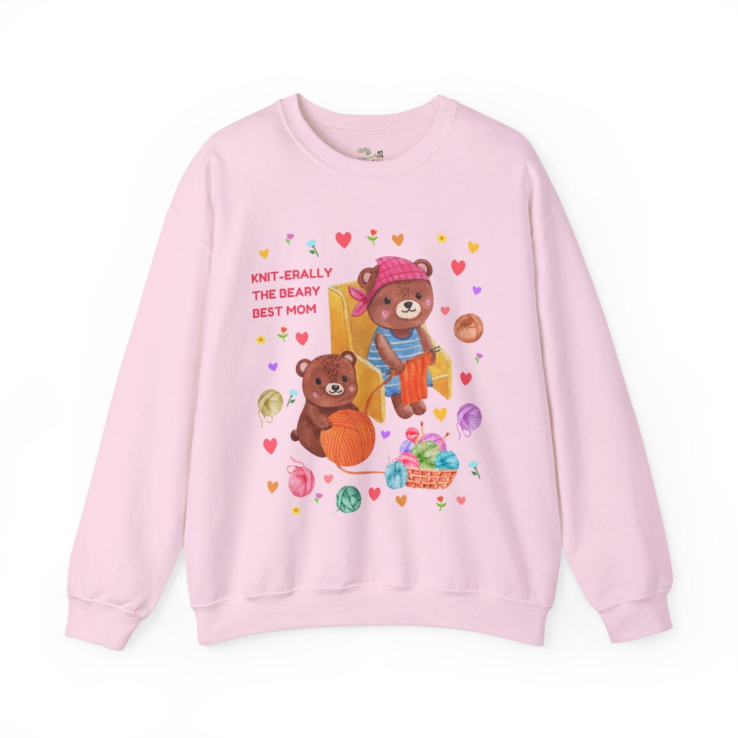 Kniterally The Beary Best Mom Sweatshirt