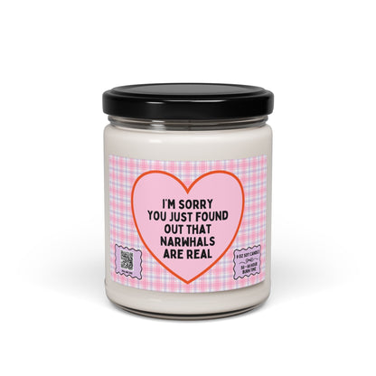 Funny Narwhal Lover Candle