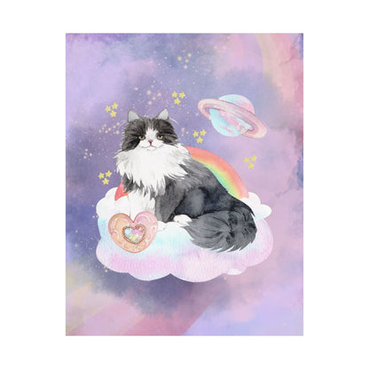 Funny Nineties Aesthetic Cat Poster