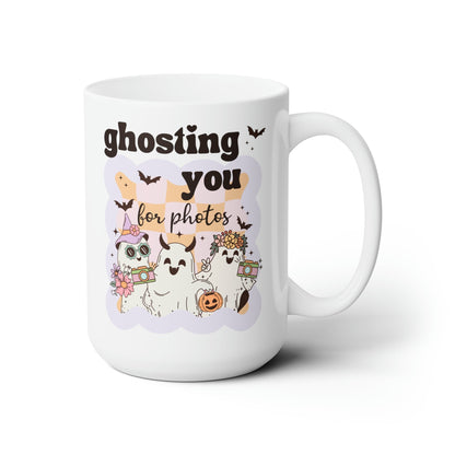 Funny Photographer Coffee Mug for Halloween: Ghosting You For Photos