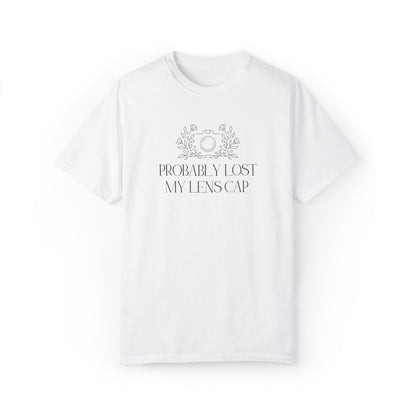 Funny Photographer Shirt for Wedding Photographer: Probably Lost My Lens Cap