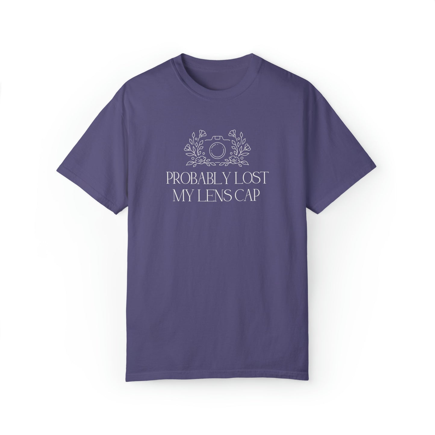 Funny Photographer Shirt for Wedding Photographer: Probably Lost My Lens Cap