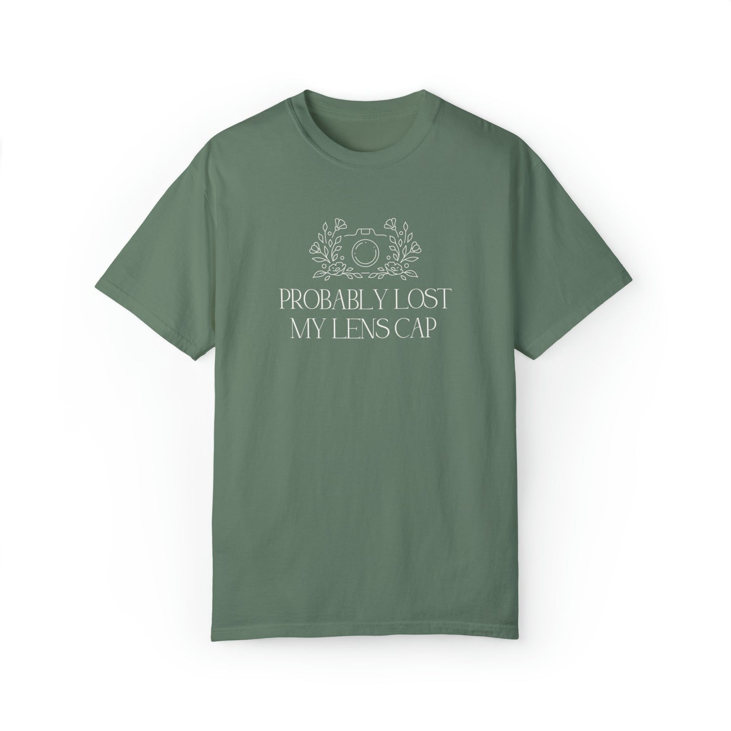 Funny Photographer Shirt for Wedding Photographer: Probably Lost My Lens Cap