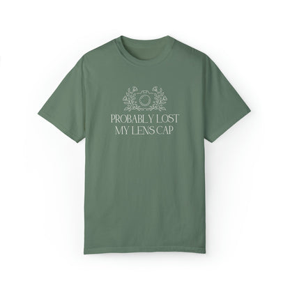 Funny Photographer Shirt for Wedding Photographer: Probably Lost My Lens Cap