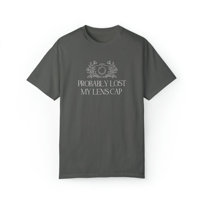 Funny Photographer Shirt for Wedding Photographer: Probably Lost My Lens Cap