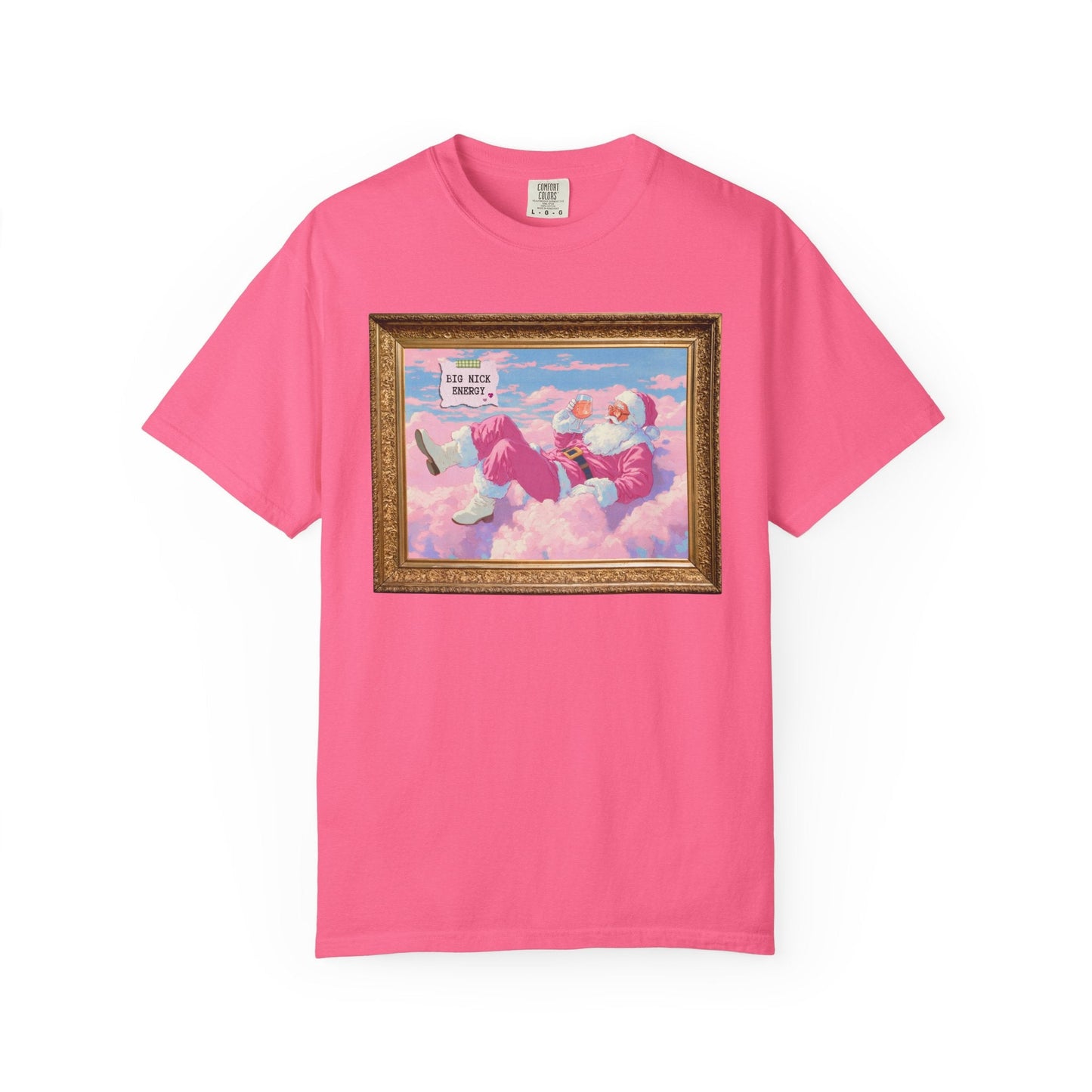 Funny Pink Santa Tee Shirt: Big Nick Energy