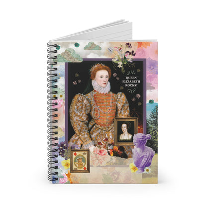 Funny Queen Elizabeth Spiral Notebook for History Teacher or English History Lover | 118 Page Notebook