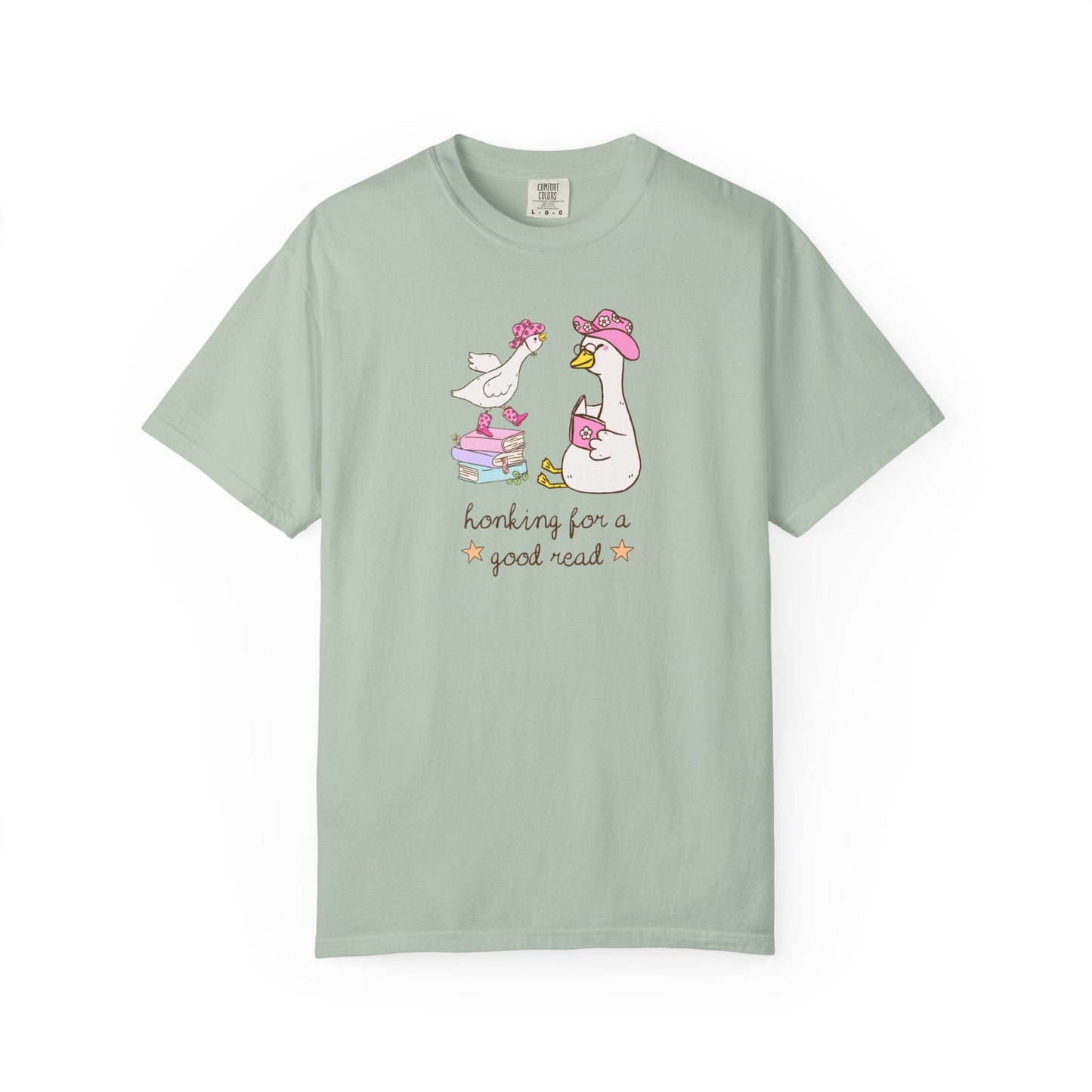 Funny Reading T-Shirt With Cowboy Geese