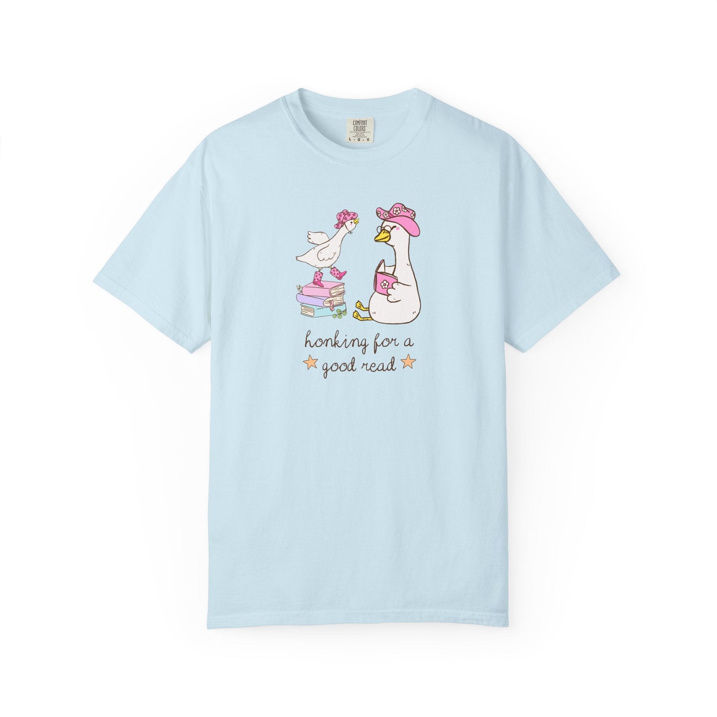 Funny Reading T-Shirt With Cowboy Geese