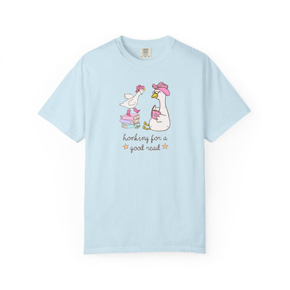 Funny Reading T-Shirt With Cowboy Geese