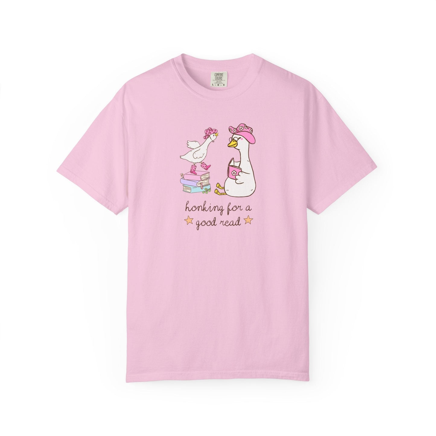 Funny Reading T-Shirt With Cowboy Geese