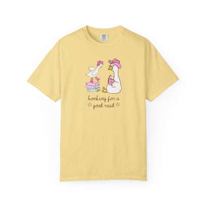 Funny Reading T-Shirt With Cowboy Geese