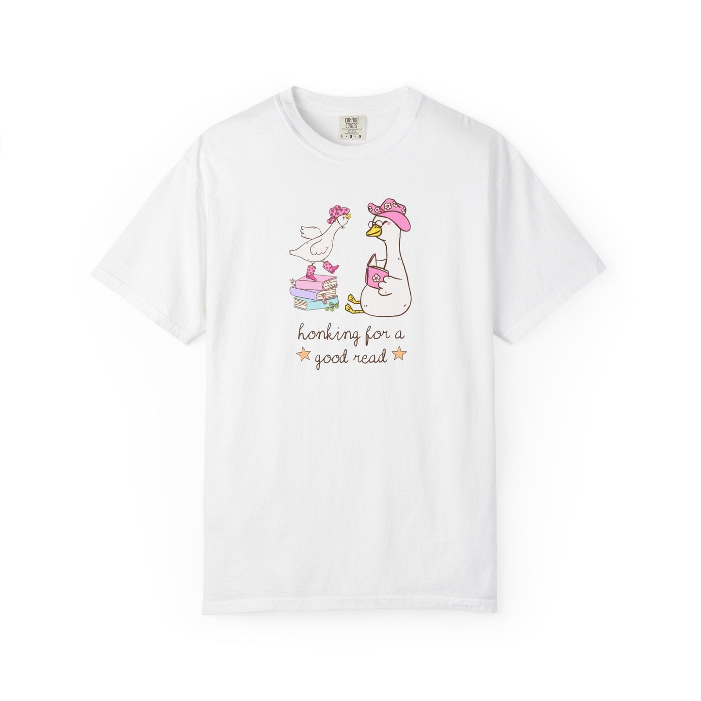 Funny Reading T-Shirt With Cowboy Geese