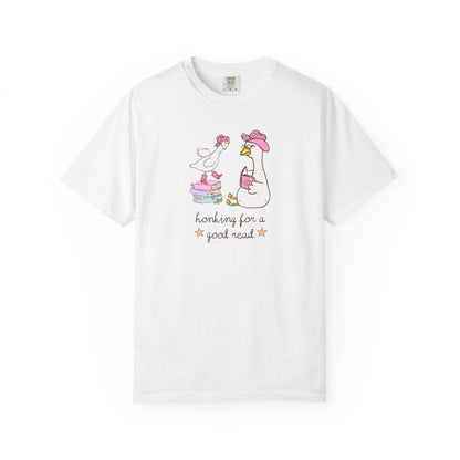Funny Reading T-Shirt With Cowboy Geese