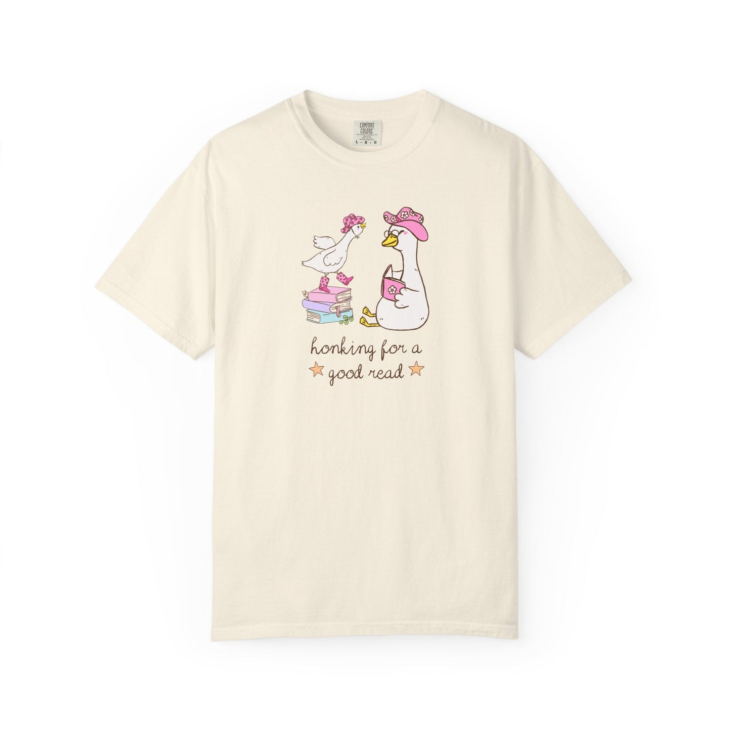 Funny Reading T-Shirt With Cowboy Geese