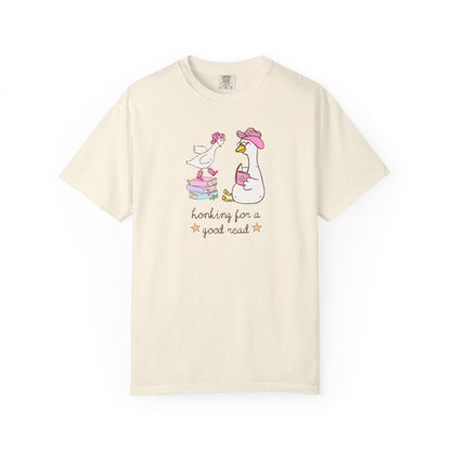Funny Reading T-Shirt With Cowboy Geese