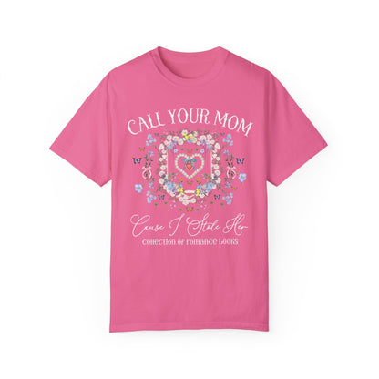 Funny Romance Reader Tee with Flowers