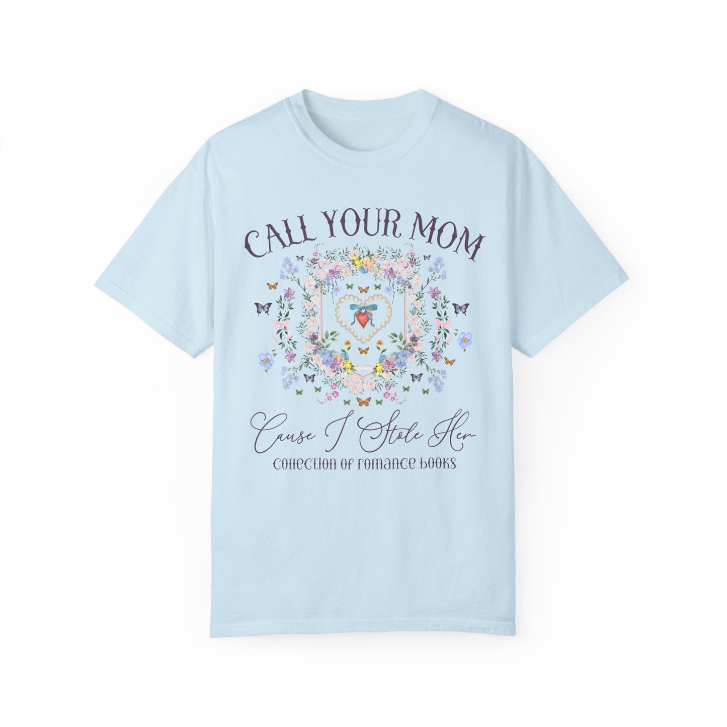 Funny Romance Reader Tee with Flowers