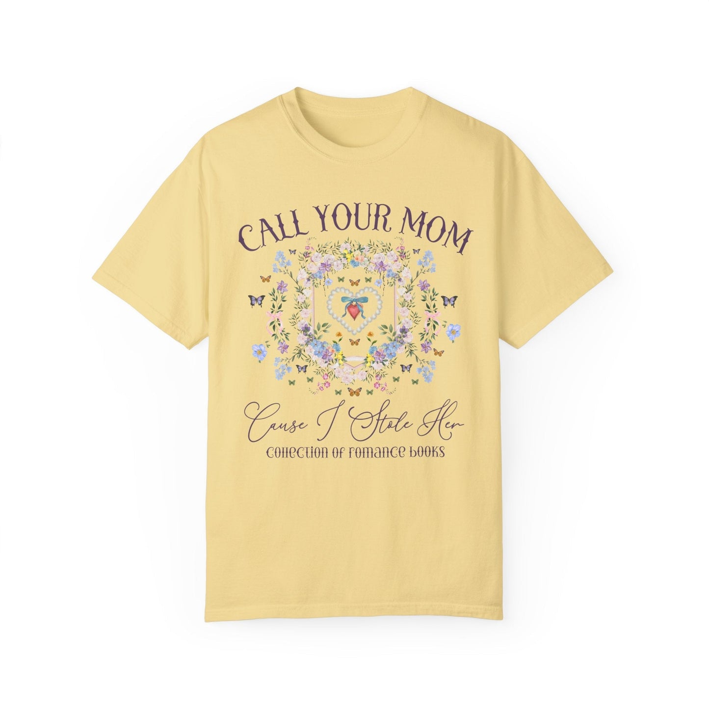Funny Romance Reader Tee with Flowers