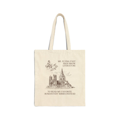 Funny Romantasy Tote Bag: Silly Bookish Tote for Reader Who Loves Fantasy Books