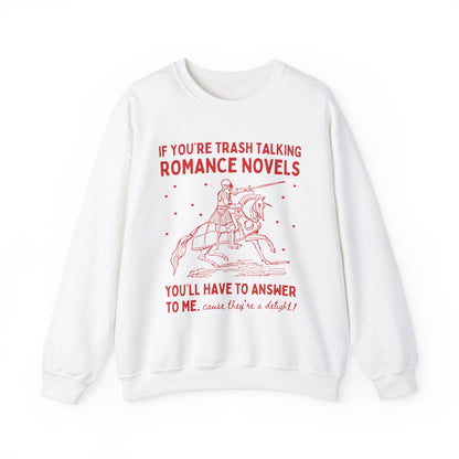 Funny Saying Bookworm Crewneck for Romance Reader