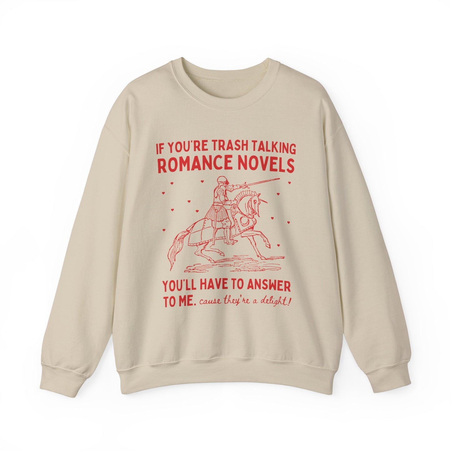 Funny Saying Bookworm Crewneck for Romance Reader