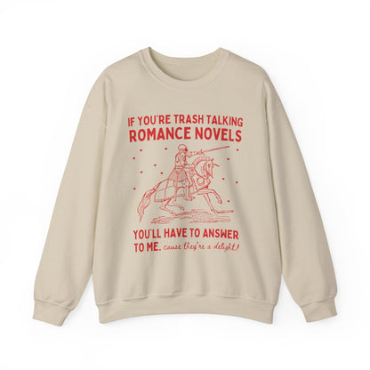Funny Saying Bookworm Crewneck for Romance Reader