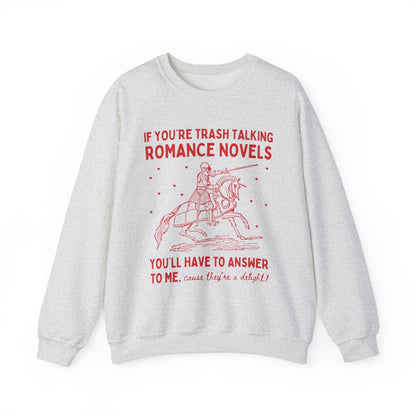 Funny Saying Bookworm Crewneck for Romance Reader