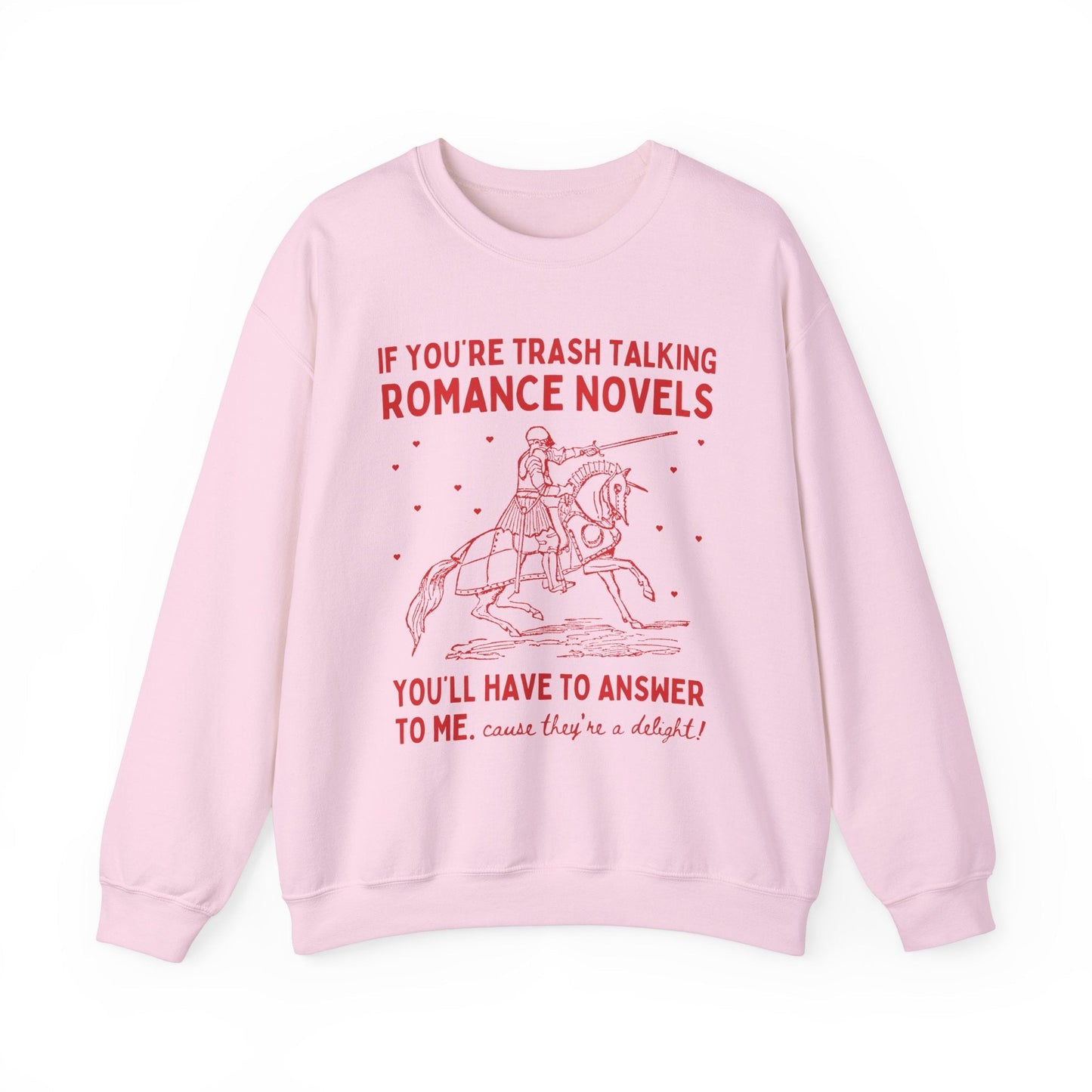 Funny Saying Bookworm Crewneck for Romance Reader