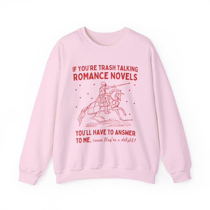 Funny Saying Bookworm Crewneck for Romance Reader
