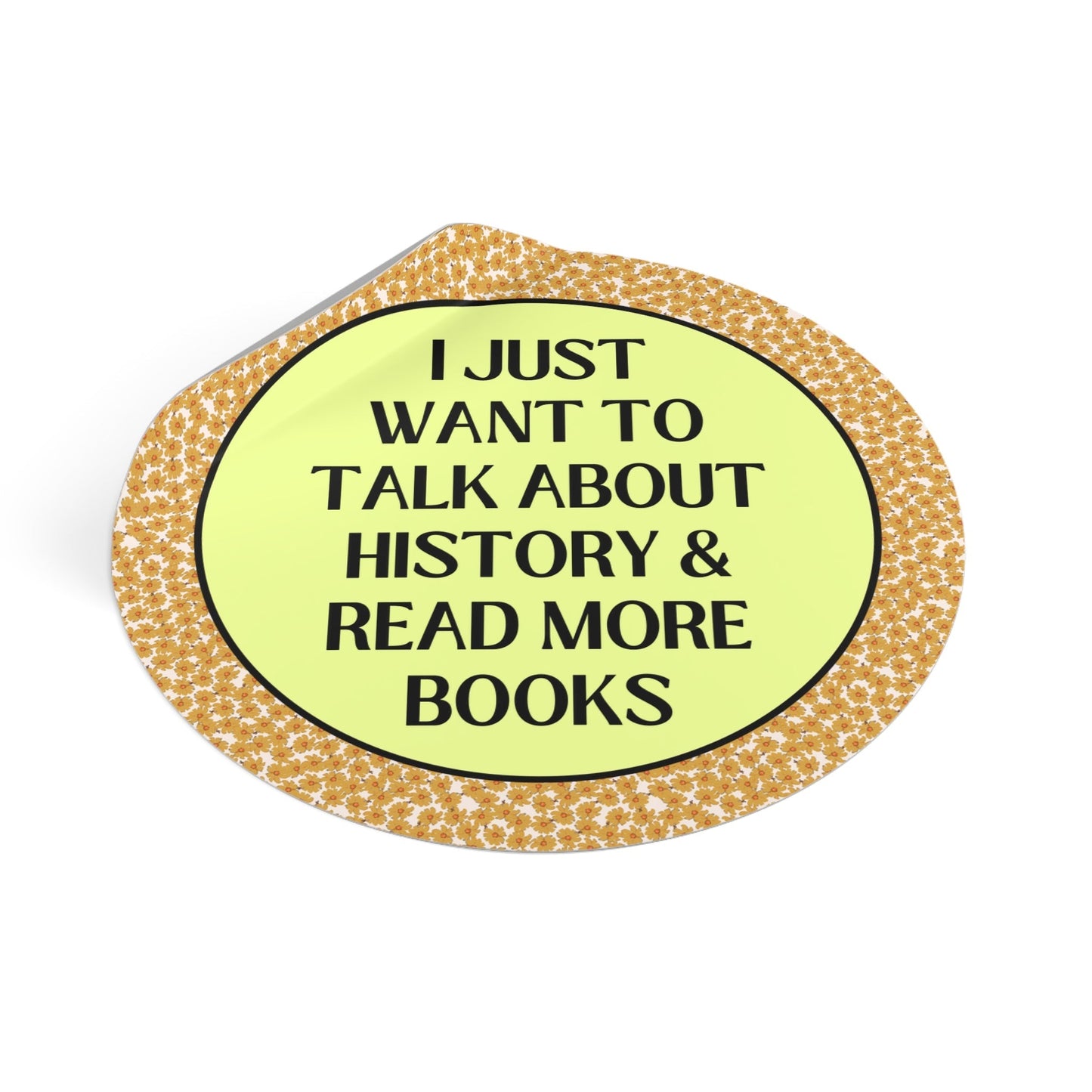 Funny Bookish History Sticker