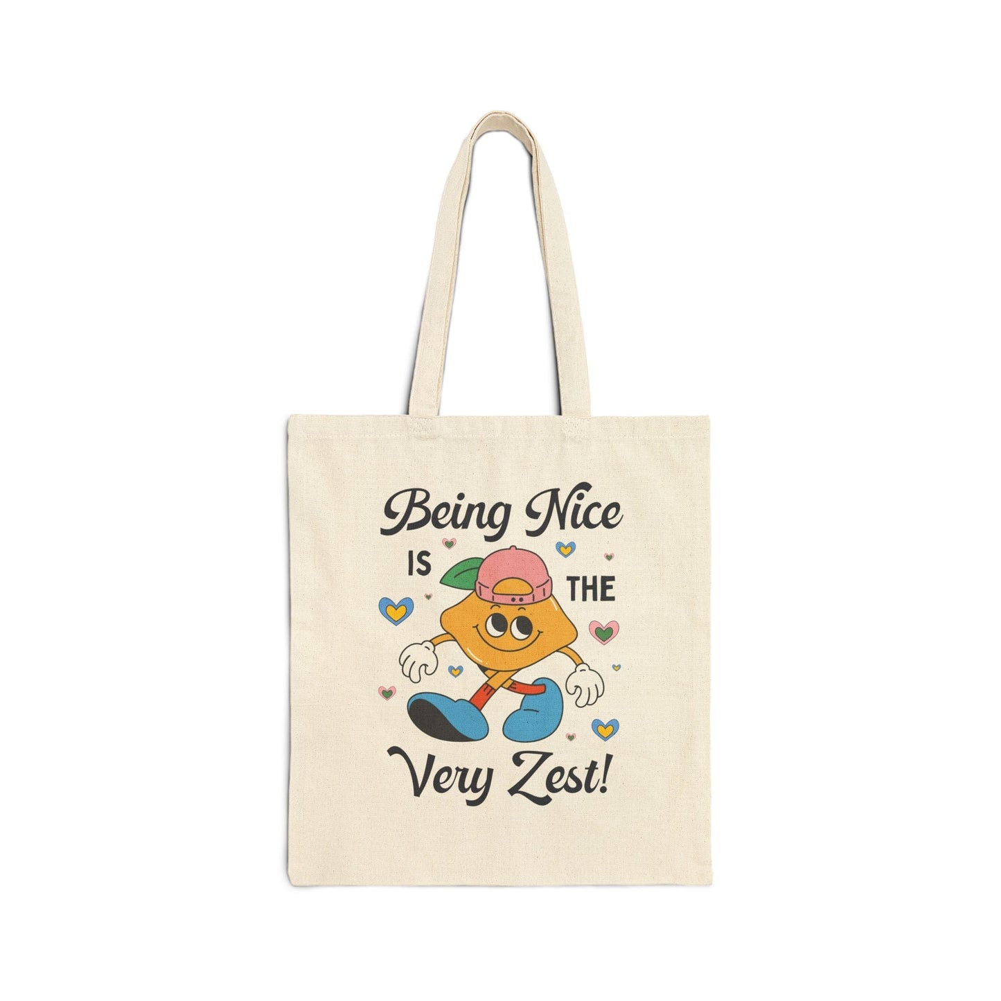 Funny Saying Tote, Adorable Y2K Aesthetic Lemon and Cute Retro Hearts