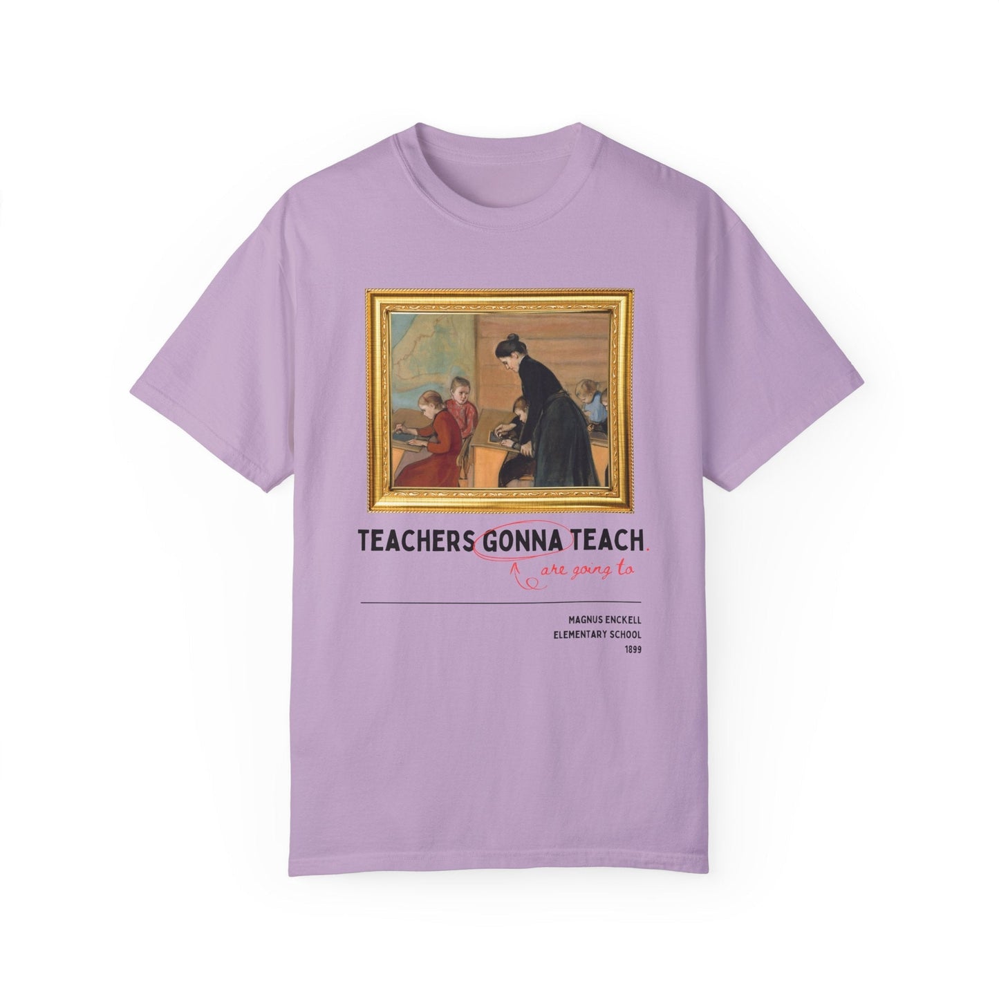 Funny Teacher Tee Shirt with Painting by Magnus Enckell