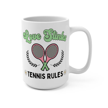 Love Stinks Tennis Rules Mug