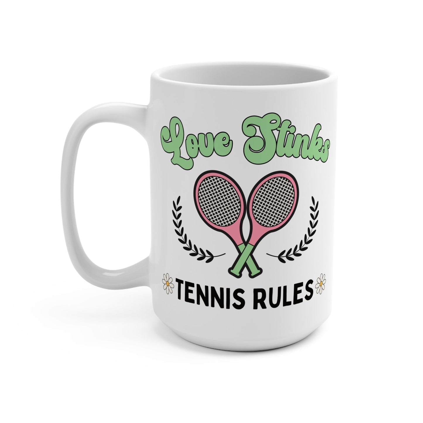 Love Stinks Tennis Rules Mug