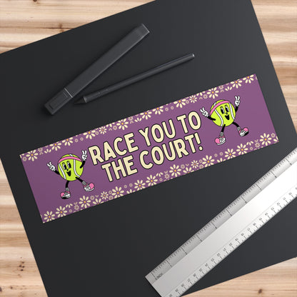 Funny Tennis Player Sticker