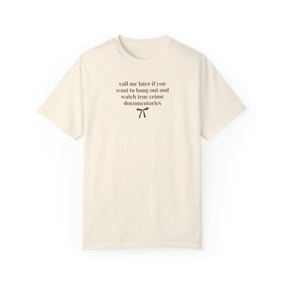 Funny True Crime History Tee Shirt