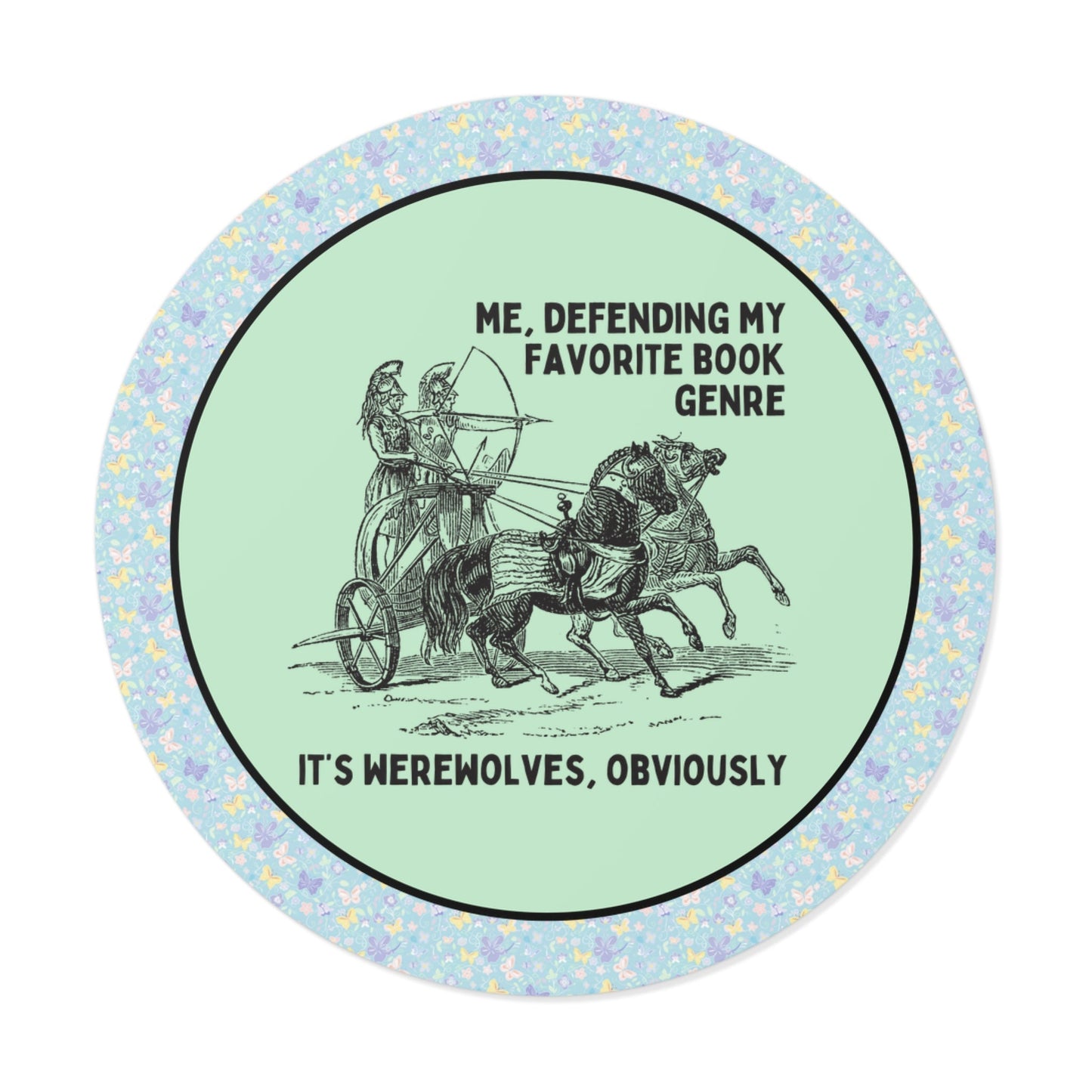 Funny Werewolf Romance Sticker